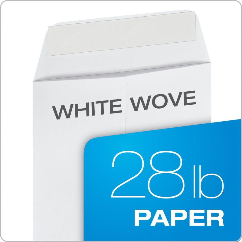 Columbian Catalog Envelopes, 6 x 9, Release & Seal Self-Sealing Closure, 28 lb White Wove, 100 per Box (COLO652) - Image 5
